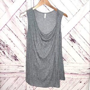 Free People Gray Sleeveless Tee *flaw*